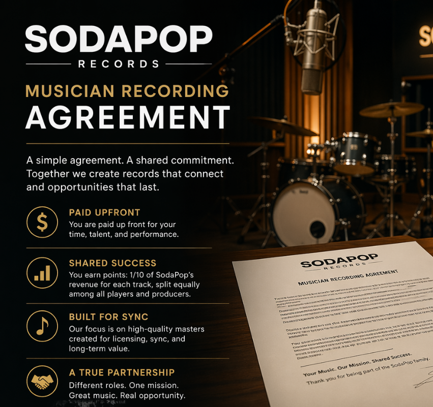 SodaPop Musician Recording Agreement (sample)