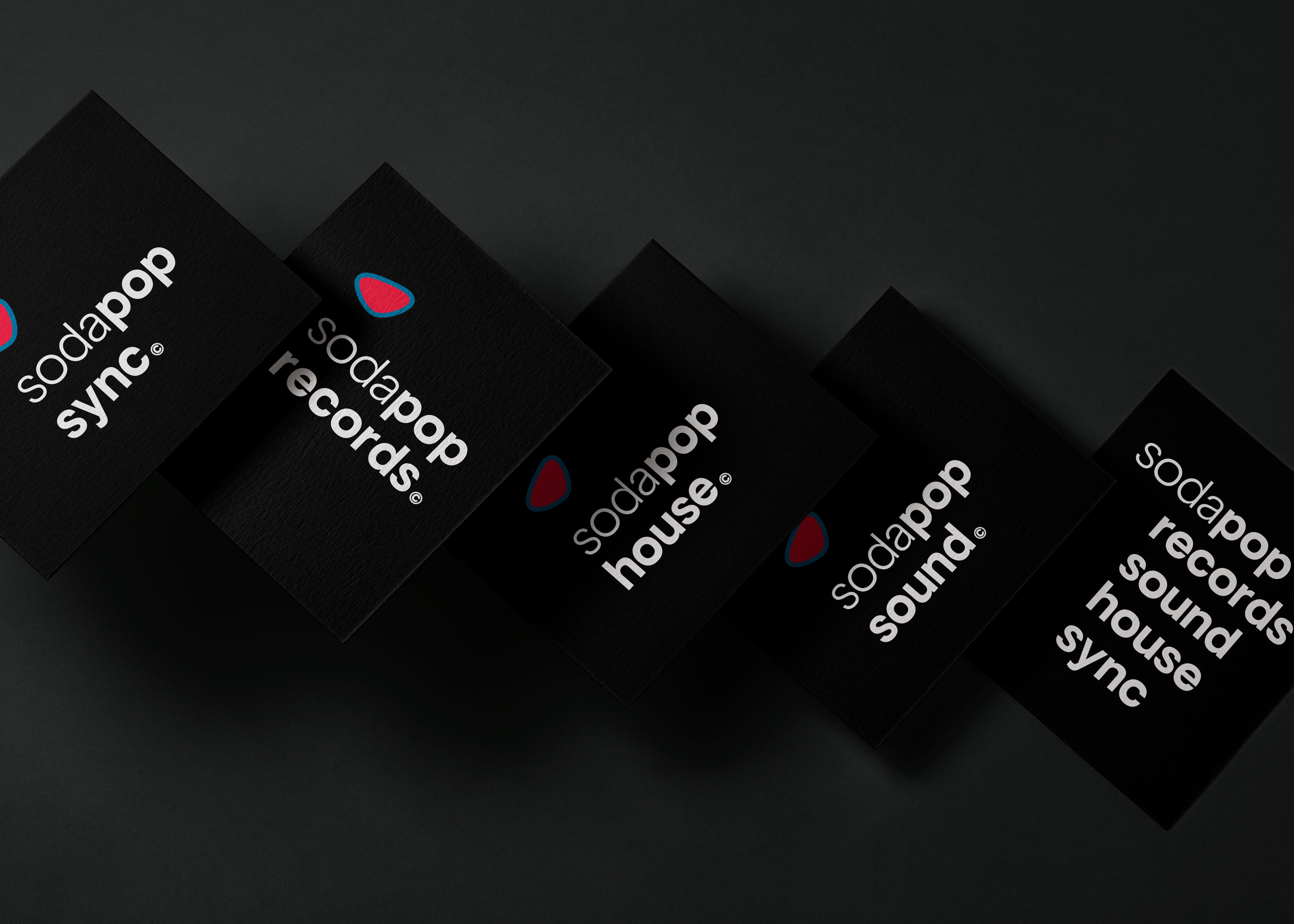 SodaPop Records, Sound, House and Sync identity cards